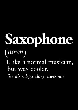 Saxophone Definition Text Art