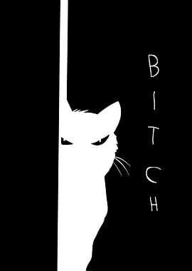 Black and White Cat Silhouette