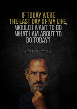Steve Jobs Inspirational Quote Portrait