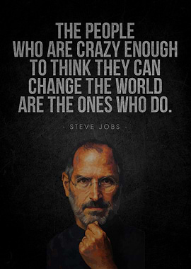 Steve Jobs Inspirational Quote Portrait