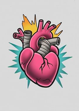 Pink Anatomical Heart