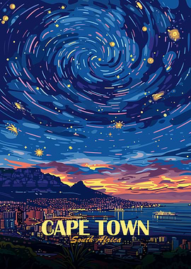 Cape Town South Africa Night Sky