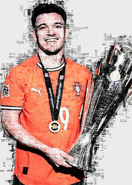 Pedro Goncalves with Trophy