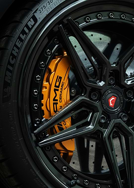 AMG Car Wheel Close-Up