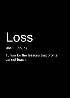 Loss Definition on Black Background
