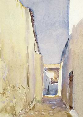 Watercolor Painting of Tangier