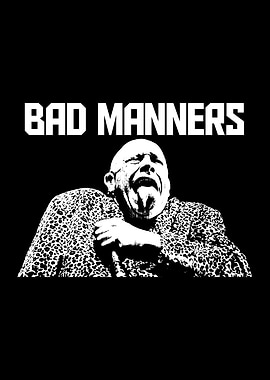 Manners band black and white poster