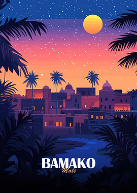 Bamako, Mali Travel Poster