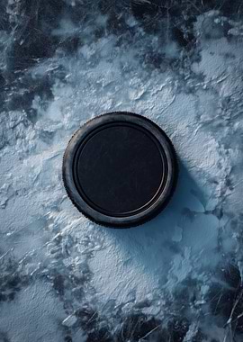 Hockey Puck on Ice
