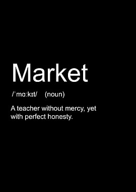 Market Definition Typography Art