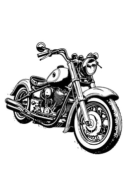 Classic Motorcycle Illustration