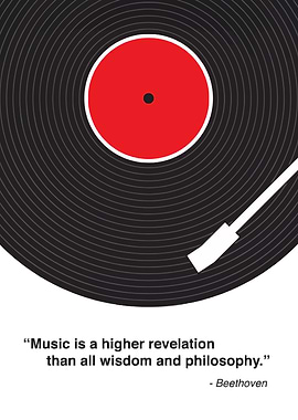 Vinyl Record with Beethoven Quote