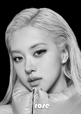 rose black and white portrait