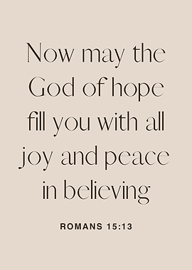 Romans 15:13 Inspirational Text Art