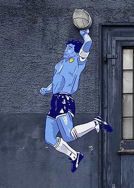 Hand GOAT Goal llustration on Wall