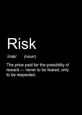 Risk Definition White Text on Black