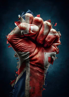 United Kingdom Flag Fist