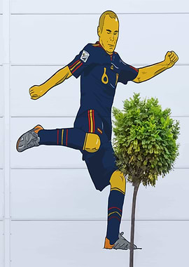Soccer Player Kicking Ball Illustration