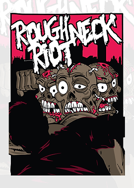Roughneck Riot Zombie Illustration