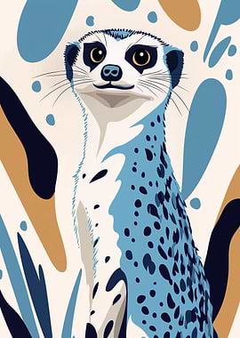 Stylized Meerkat Portrait