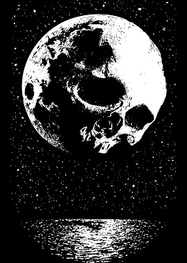 Skull Moon Reflection