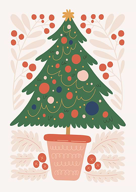 Christmas Tree with Berries