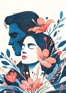 Floral Couple Portrait