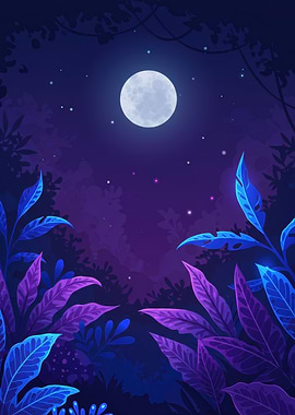 Moonlit Jungle Night