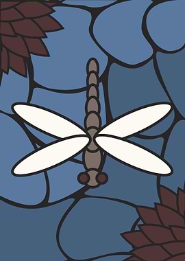 Stained Glass Dragonfly