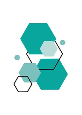 Abstract Hexagon Geometric Design
