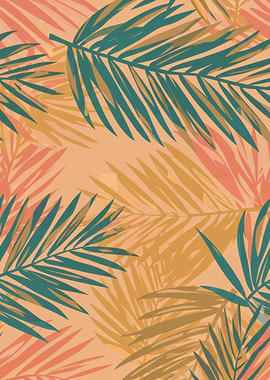 Tropical Palm Leaf Pattern