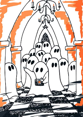 Turist ghost on halloween