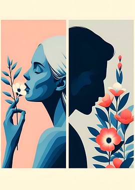Floral Couple Portrait
