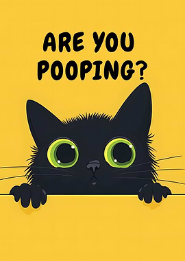 Funny Are You Pooing? Toilet Poster