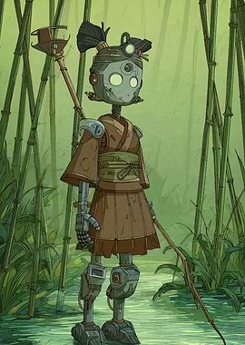 Robot in Bamboo Forest