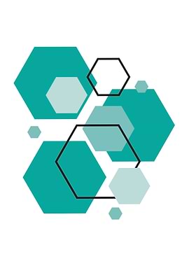 Abstract Hexagon Geometric Pattern