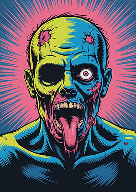 Colorful Zombie Illustration