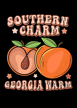 Southern Charm Georgia Warm Souvenir Peach Georgia