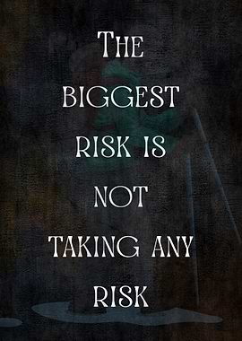 Inspirational Risk Quote on Dark Background