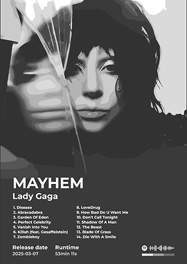 Lady Gaga Mayhem Album Cover Art