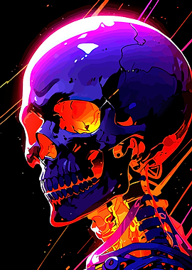 Neon Skull Anatomy