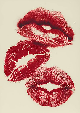 Red Lipstick Kiss Marks