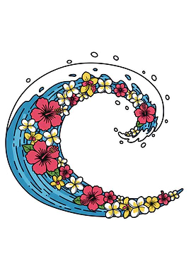 Floral Wave Illustration