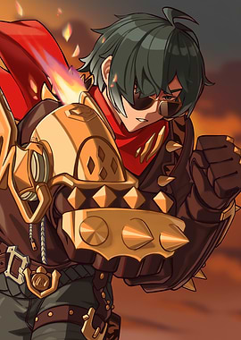 Character with Golden Armor