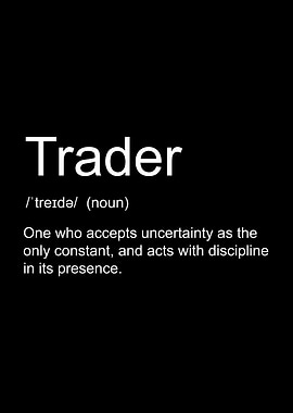 Trader Definition Black and White