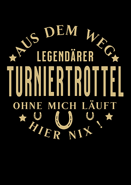 Turniertrottel: Funny Equestrian Text Art