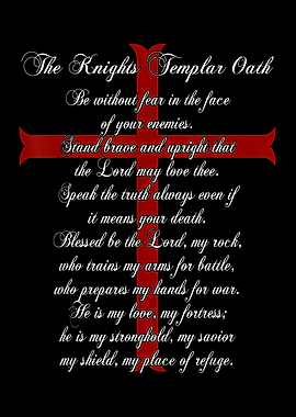 Knights Templar Oath Red Cross