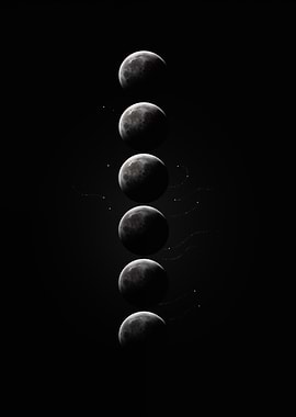 Lunar Phases in Dark Sky