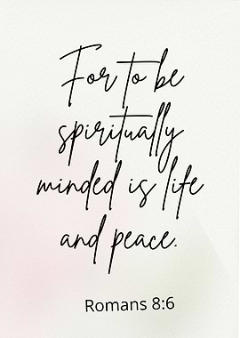 Romans 8:6 Scripture Art