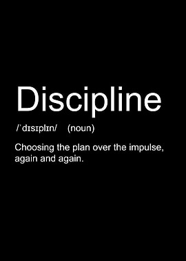Discipline Definition Black and White